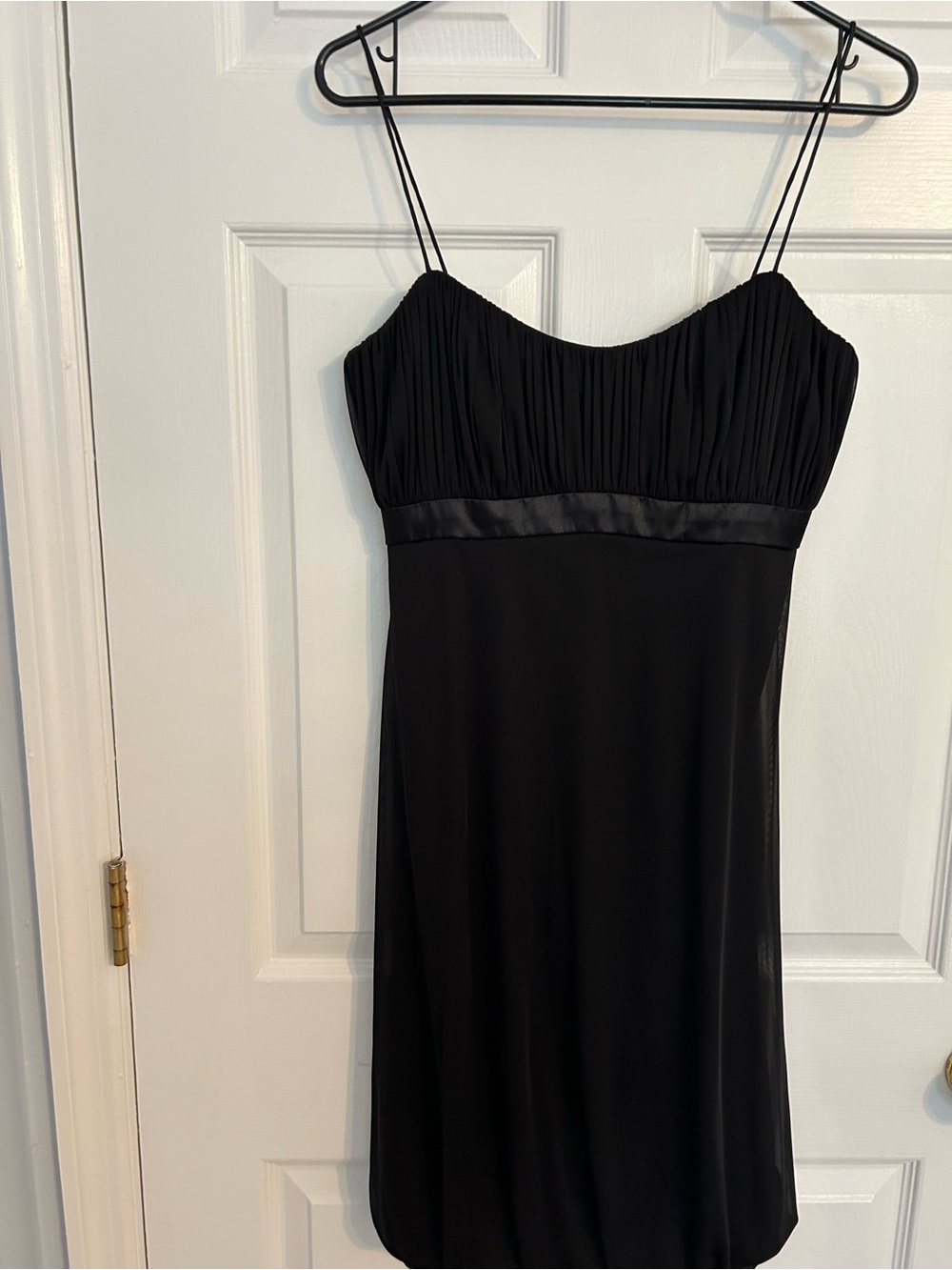 Black Spaghetti Strap Dress - Elegant Evening Slip